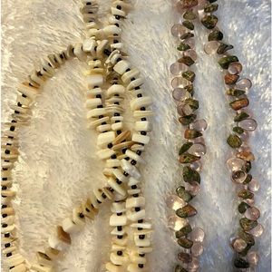 Two Beautiful handmade stone necklaces!